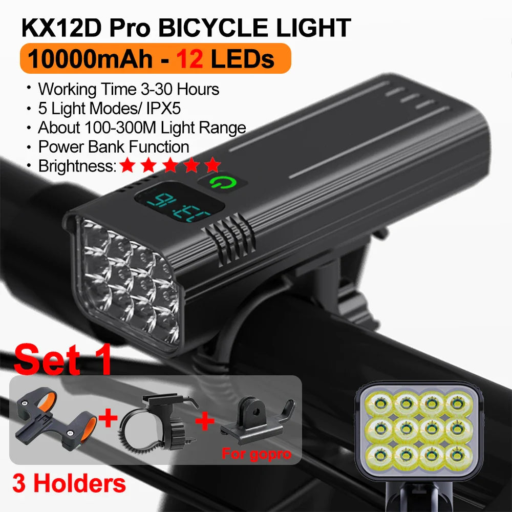 NNEOBA KX12D Pro Bicycle Light Set