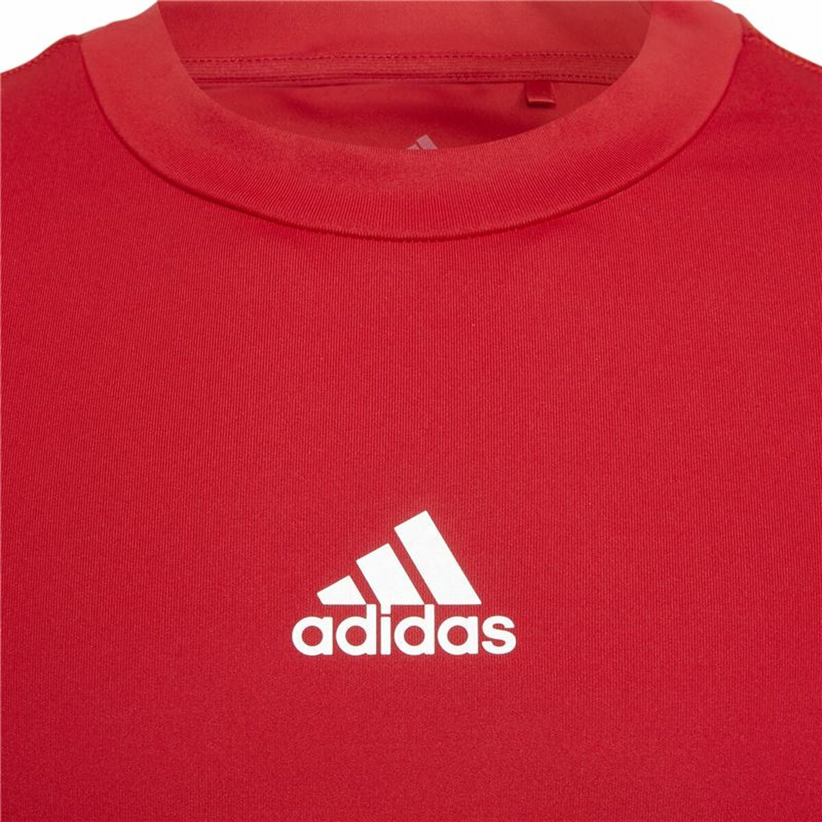 Children's Short Sleeved Football Shirt Adidas Techfit Top Red