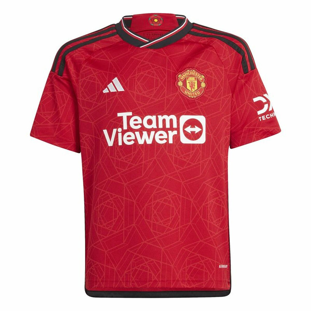 Children's Short Sleeved Football Shirt Adidas Manchester (7-8 Years)