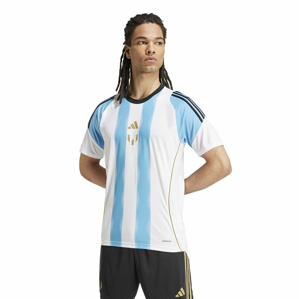 Football T-Shirt Adidas Messi Training Jersey White Blue