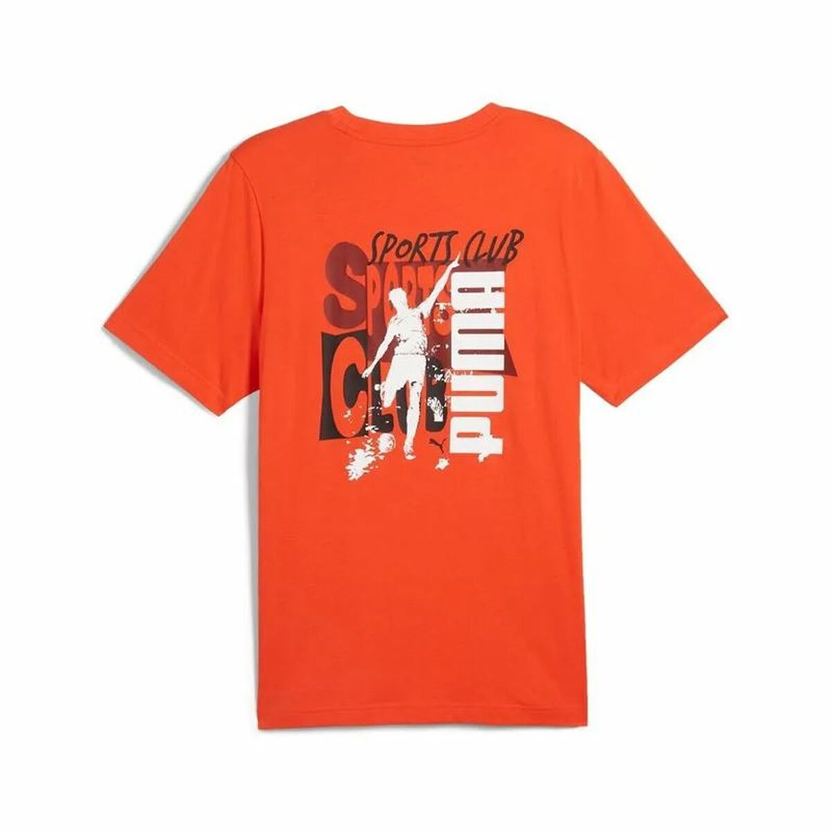 Men’s Short Sleeve T-Shirt Puma Graphics Puma Sports Club Orange