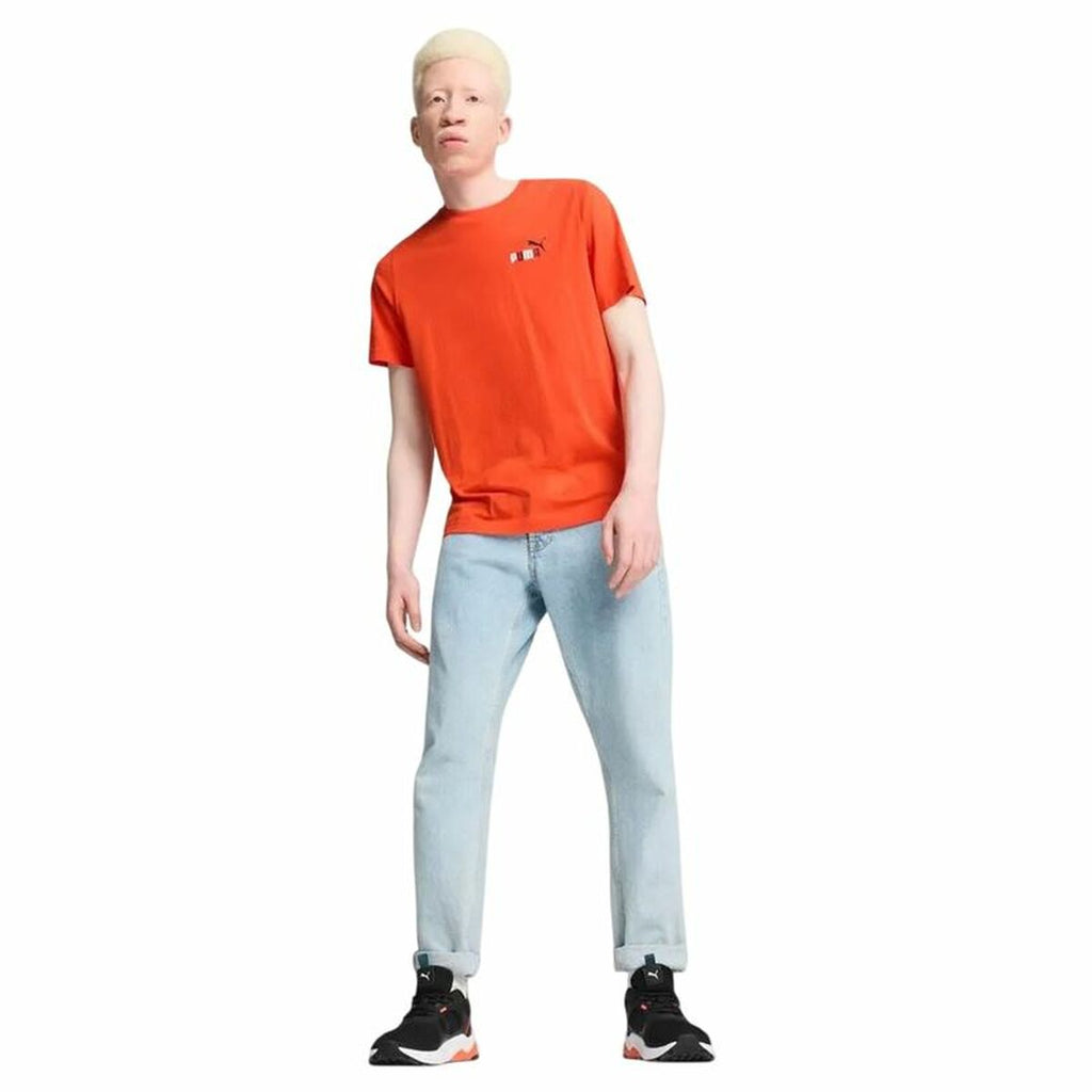 Men’s Short Sleeve T-Shirt Puma Graphics Puma Sports Club Orange