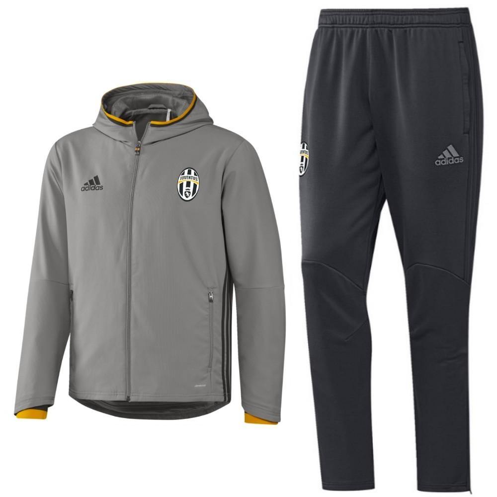 Juventus Grey Presentation Soccer Tracksuit 2016/17 - Adidas