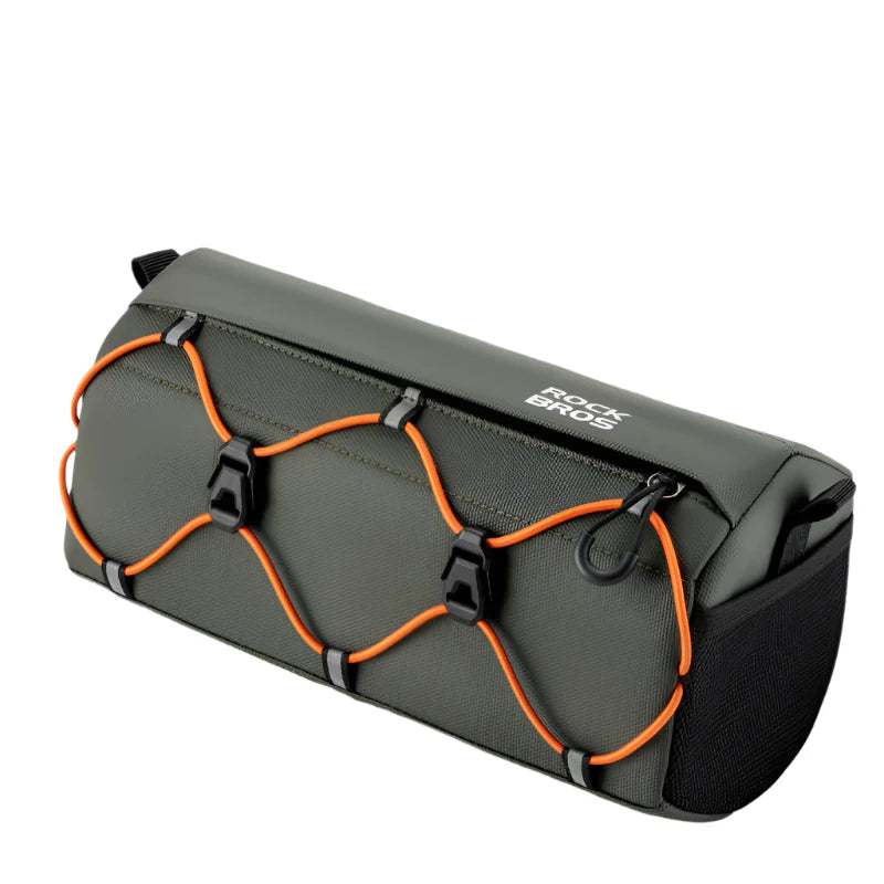 NNEOBA Waterproof Bicycle Tube Bag 2.2L Handlebar Storage Army Green