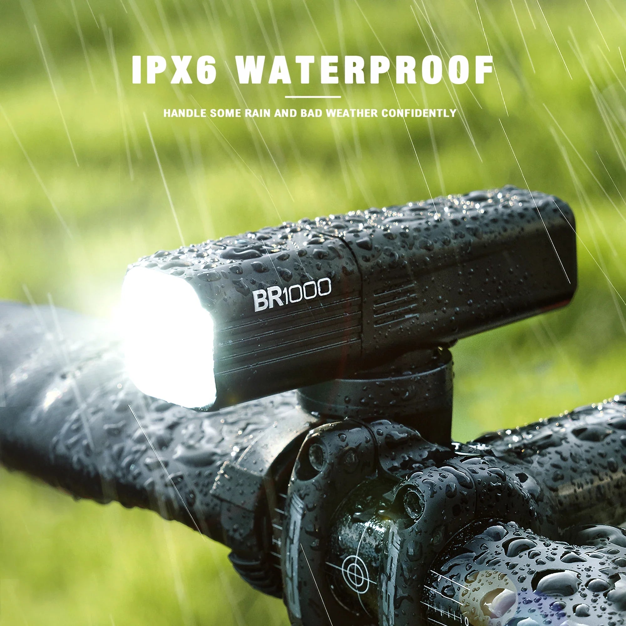 NNEOBA 1000LM Smart Front Bike Light Black