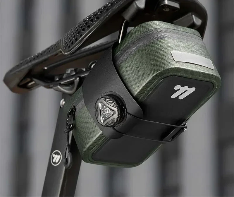 0.5L Seamless Waterproof Mini Bicycle Saddle Bag 600D TPU Green