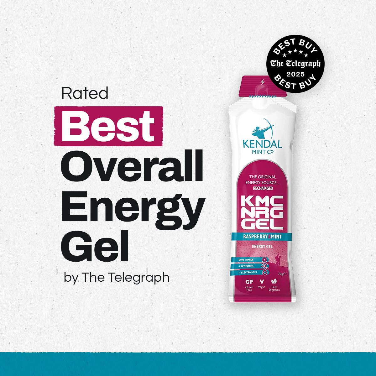 KMC NRG GEL Raspberry & Mint Flavour Bundle L (48x70g Gels)