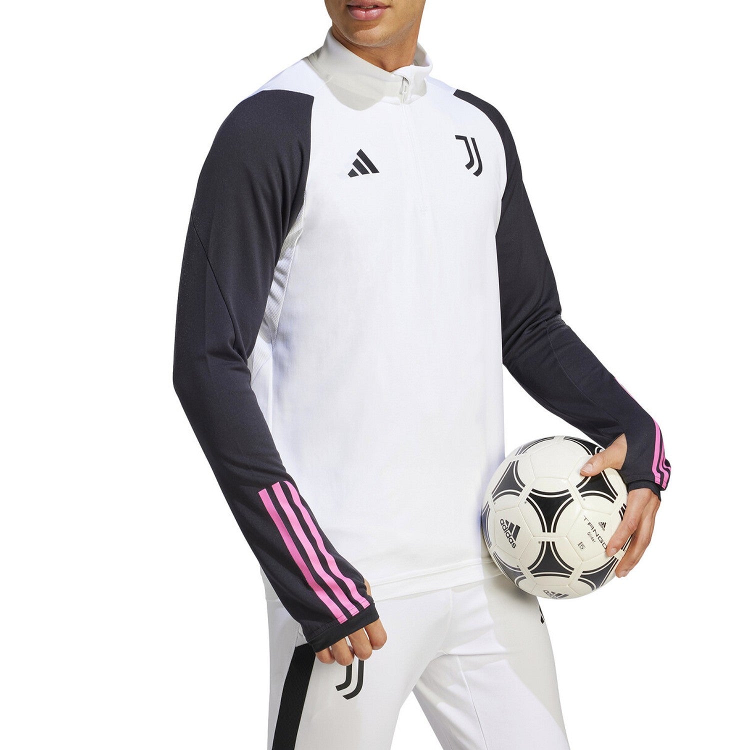 Juventus white training technical soccer sweat top 2023/24 - Adidas