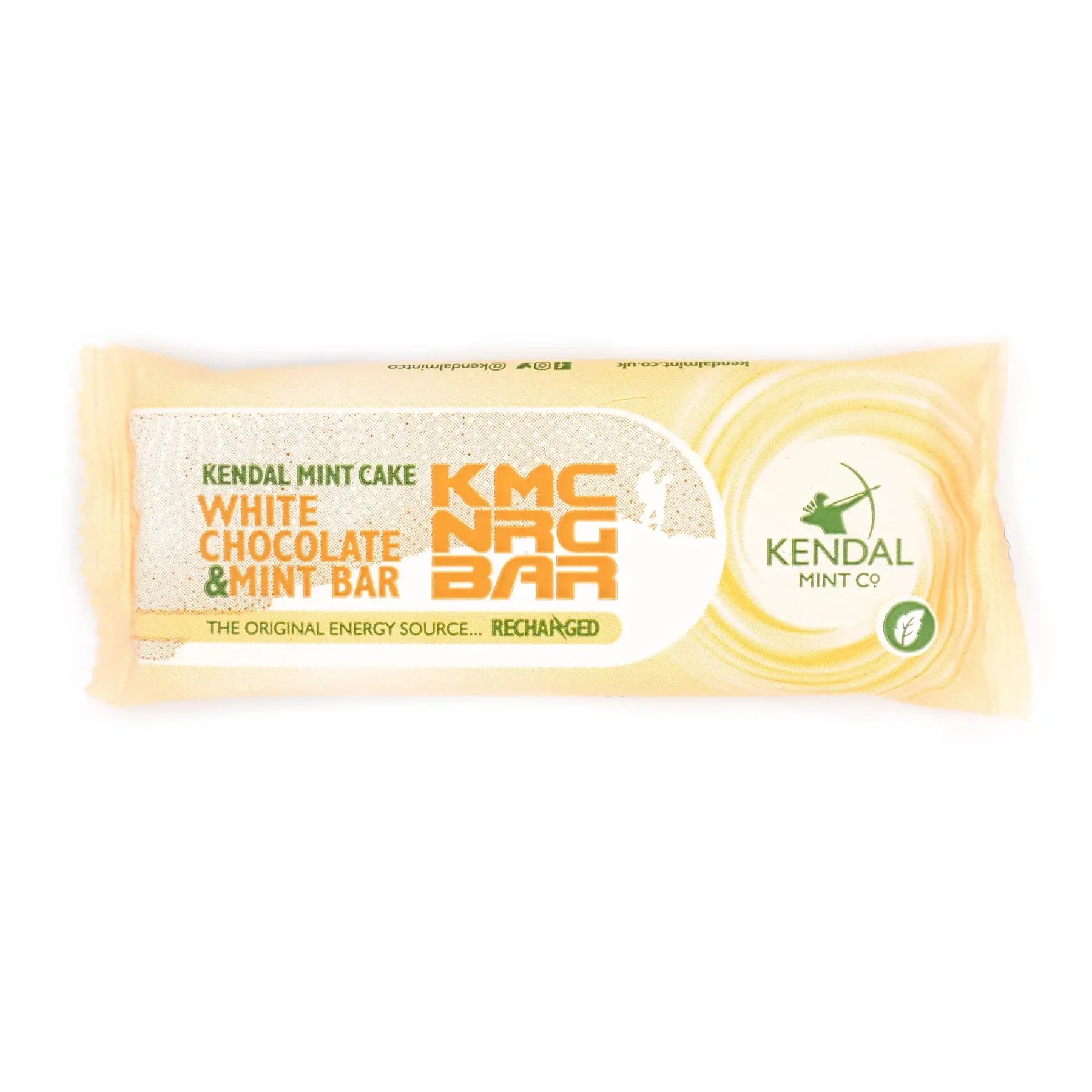 KMC NRG BAR: White Chocolate Coated Kendal Mint Cake 50g (Exclusive)