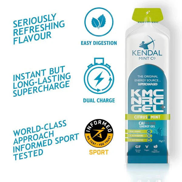 (Copy) KMC NRG GEL+ Citrus & Mint Caffeine Flavour Bundle L (48x70g Gels)