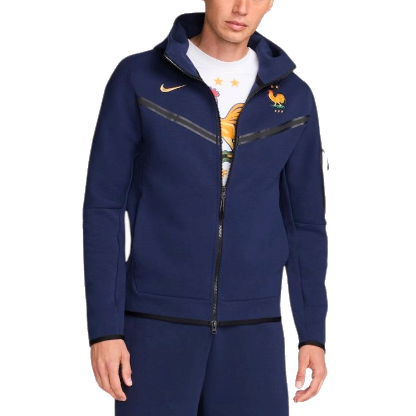 France tech fleece soccer jacket 2024 SoccerTracksuits.com
