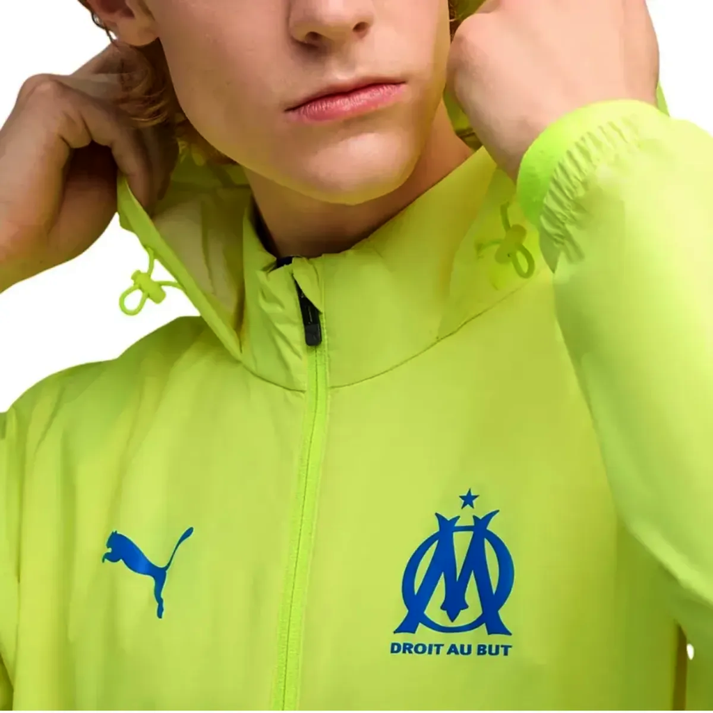 Olympique Marseille soccer training rain jacket 2025/26 - Puma