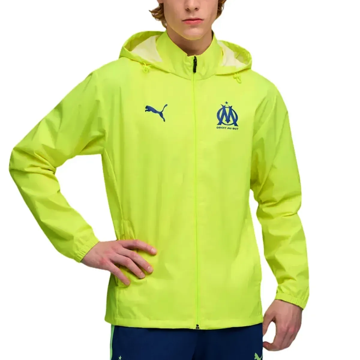 Olympique Marseille soccer training rain jacket 2025/26 - Puma